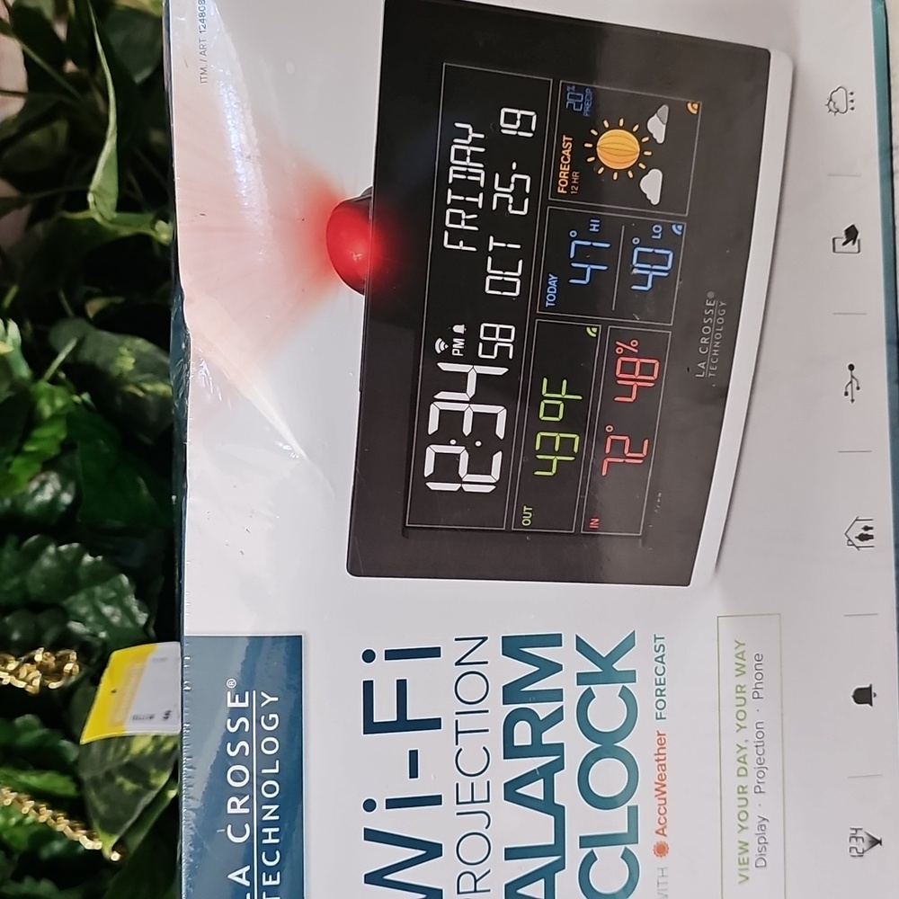 La Crosse NIB Technology Wi-Fi Projection Alarm Clock
